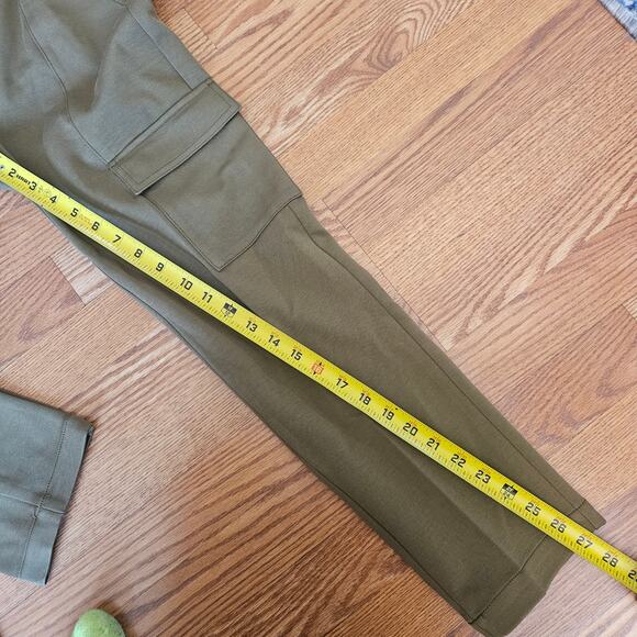 Anthropologie The Essential Slim Moss Green Cargo Pants Size 0 Pristine Cond - Picture 6 of 6